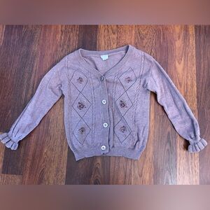 Toddler Girl’s Jamie Kay ‘Dusty Wood’ Purple 100% Cotton Sweater